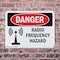 Signmission Radiation & Laser Sign, 7 in H x 10 in W, Plastic, Rectangle OS-2PACK-DS-P-710-L-1686 - alternate 2